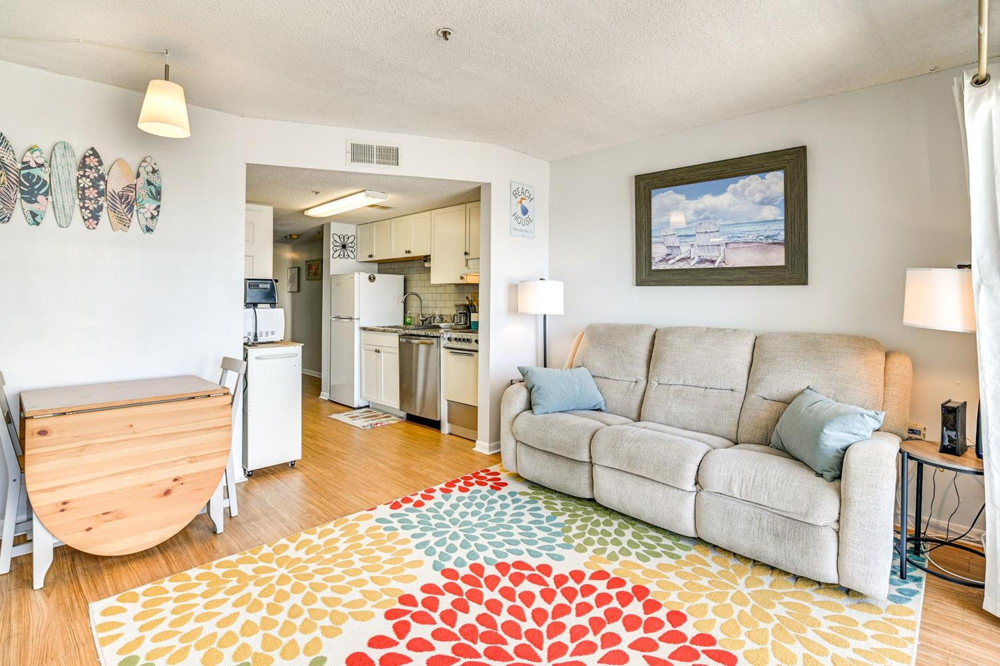 Cozy Beachfront Condo With Wifi, Views And Pool Access 默特尔比奇 外观 照片